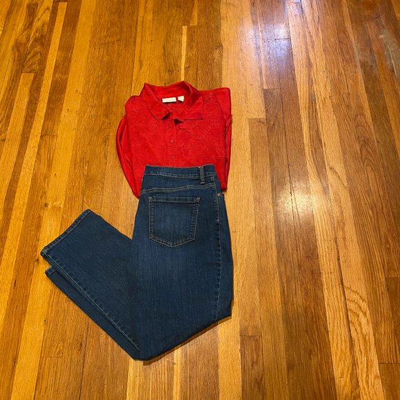Gloria Vanderbilt Denim - Gloria Vanderbilt AMANDA Blue Jeans Size 14S